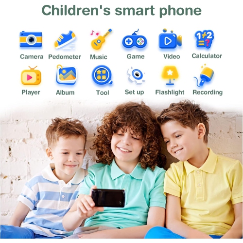 Kids Smart Phone Toy for Boys 3-8 Years Old - Educational games, Dual cameras, MP3 Music Player, and touchscreen pretend play. Spark imagination and