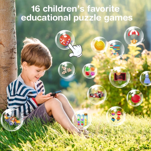 Kids Smart Phone Toy for Boys 3-8 Years Old - Educational games, Dual cameras, MP3 Music Player, and touchscreen pretend play. Spark imagination and