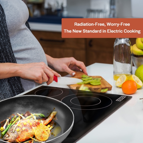 Empava 30 Inch Electric Radiant Cooktop with 5 Burners, 7200W Electric Stove Top with Kid Safety Lock, EMPV-30REC13