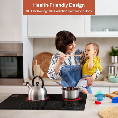 Empava 30 Inch Electric Radiant Cooktop with 4 Burners EMPV-30REC12