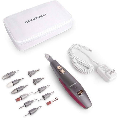 Perceuse électrique à ongles Strak, trousse de manucure et de pédicure 10 en 1 pour ongles en acrylique professionnels et ongles authentiques