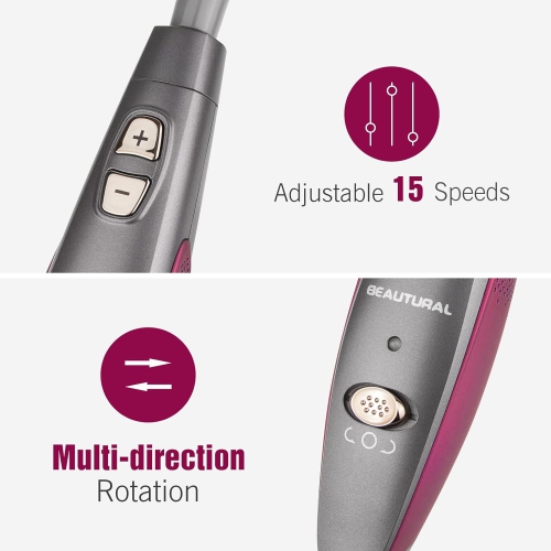 Perceuse électrique à ongles Strak, trousse de manucure et de pédicure 10 en 1 pour ongles en acrylique professionnels et ongles authentiques