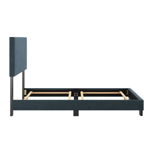 Lit simple moderne en tissu Luna d'Amber & Emily en bleu