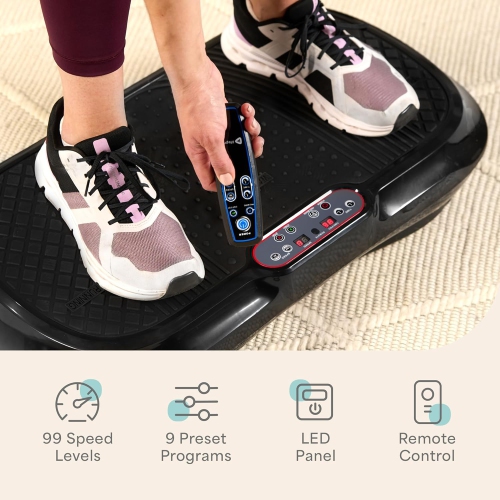 Lifepro Waver Vibration Plate Exercise Machine – Whole Body Vibrating Platform for Weight Loss, Muscle Activation & Lymphatic Drainage – 99 Speed