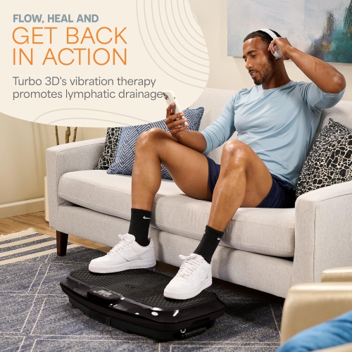 LifePro Turbo 3D Vibration Plate Exercise Machine with Magnetic Acupoints – Dual-Motor Vibrating Plate for Recovery, Lymphatic Drainage, Muscle