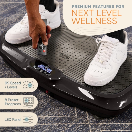 LifePro Turbo 3D Vibration Plate Exercise Machine with Magnetic Acupoints – Dual-Motor Vibrating Plate for Recovery, Lymphatic Drainage, Muscle