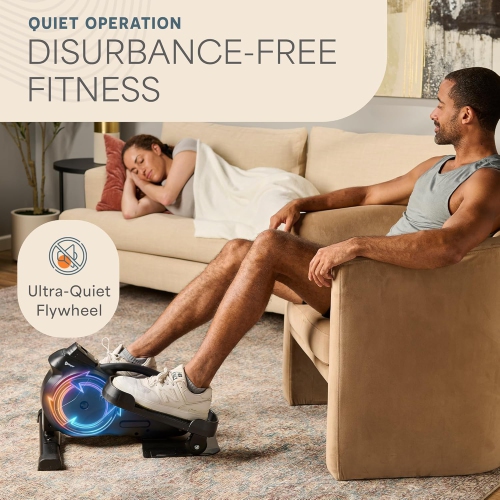 Appareil elliptique de dessous de bureau de LifePro : Équipement d'exercice pour vélo sous le bureau avec écran ACL pour récupération et thérapie des