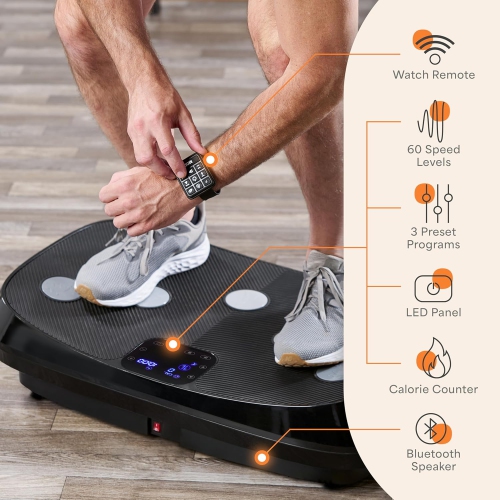 LifePro Rumblex 4D Vibration Plate Exercise Machine – Triple-Motor Oscillation, Linear & Pulsation | Whole-Body Vibrating Plate for Fitness, Weight