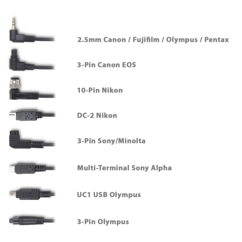 Télécommande universelle ACL avec minuterie numérique et déclenchement d'obturateur de Vivitar pour Canon, Nikon, Sony et Olympus