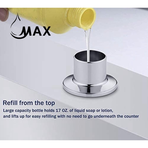 MAX Faucets distributeur de savon et de lotion fini chromé