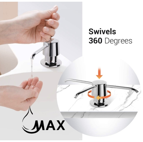 MAX Faucets distributeur de savon et de lotion fini chromé