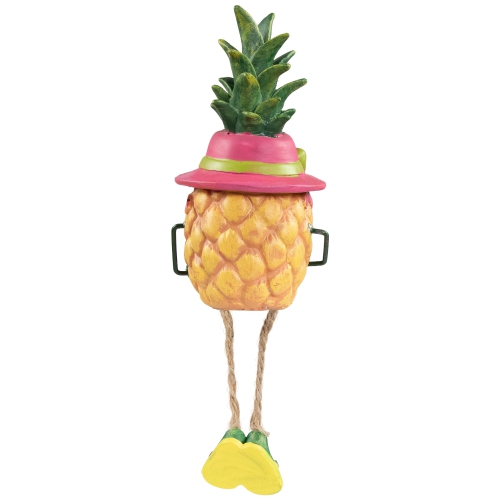 6.25" Tropical Girl Pineapple with Cocktail Outdoor Garden Statue