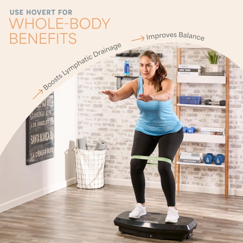 LifePro Hovert 3D Heavy Duty Vibration Plate Exercise Machine – Dual-Motor Platform with Lateral & 3D Motion for Recovery, Strength, Balance,