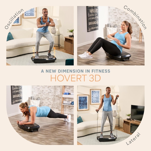 LifePro Hovert 3D Heavy Duty Vibration Plate Exercise Machine – Dual-Motor Platform with Lateral & 3D Motion for Recovery, Strength, Balance,