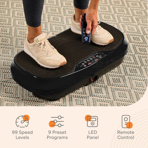 Lifepro Waver Mini Vibration Plate Exercise Machine – Whole Body Vibrating Platform for Weight Loss, Muscle Toning & Lymphatic Drainage – 99 Speeds,