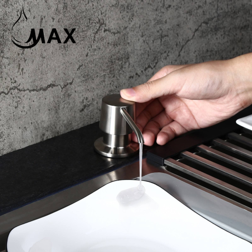 MAX Faucets distributeur de savon et de lotion fini nickel brossé