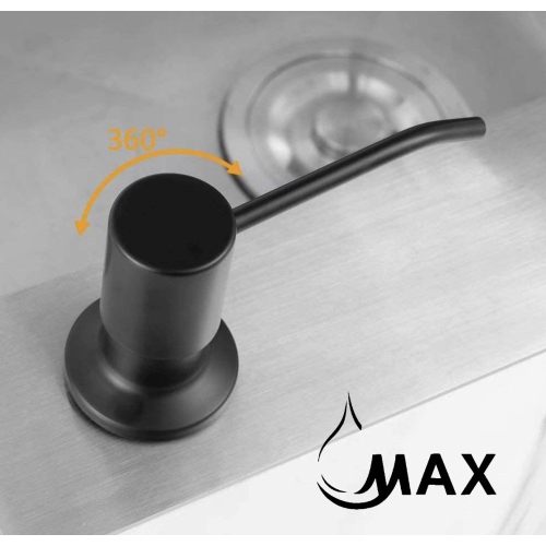 MAX Faucets Soap Dispenser Matte Black Finish
