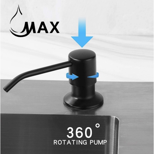 MAX Faucets Soap Dispenser Matte Black Finish