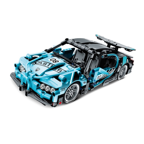 Tradeopia DIY Super Sportscar Premium Building Block Kit with Pull Back Action - Educational STEM Toy for Ages 6+