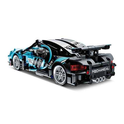 Tradeopia DIY Super Sportscar Premium Building Block Kit with Pull Back Action - Educational STEM Toy for Ages 6+