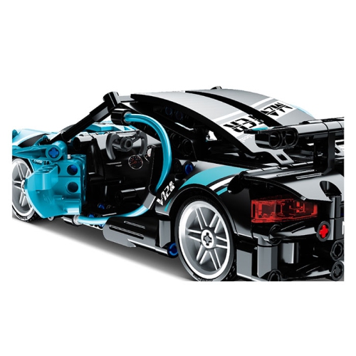 Tradeopia DIY Super Sportscar Premium Building Block Kit with Pull Back Action - Educational STEM Toy for Ages 6+