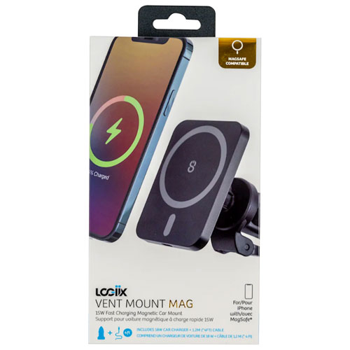 LOGiiX 7.5W Wireless Charging Vent Mount with MagSafe (LGX-13217) - Black