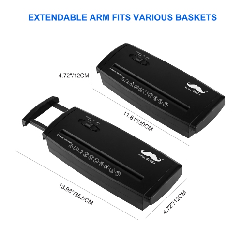 Déchiqueteuse à coupe en bandes de 5 feuilles avec bras extensible, carte de crédit CD Home Office Déchiqueteuse portative sans corbeille