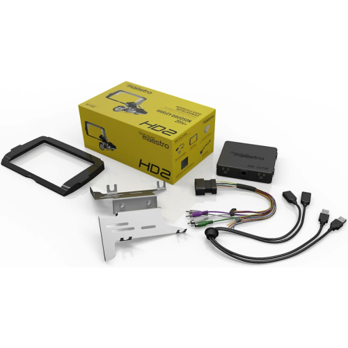 IDatalink – Kit de tableau de bord HD2 2-DIN et commandes pour guidon pour Harley 2014-22