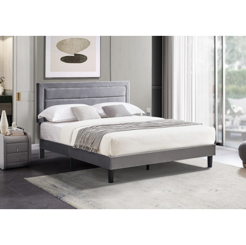 INFINITE IMPORTS  - Amber Twin Platform Bed (Grey)