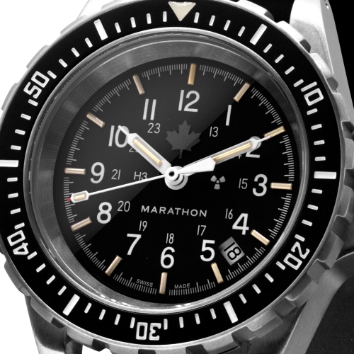 MARATHON- Grey Maple Large Diver's Automatic with SS Bracelet with Marathon Clasp 41mm