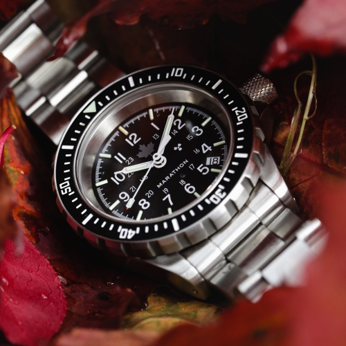 MARATHON- Grey Maple Large Diver's Automatic with SS Bracelet with Marathon Clasp 41mm