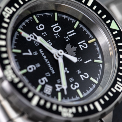 MARATHON- Grey Maple Large Diver's Automatic with SS Bracelet with Marathon Clasp 41mm