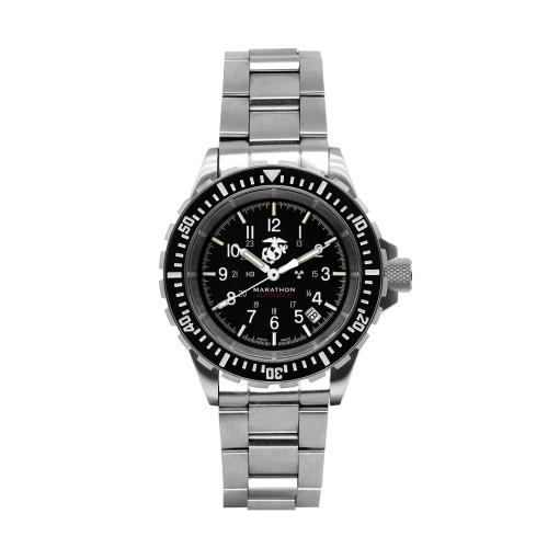 MARATHON- Official USMC Large Diver's Automatic with SS Bracelet with Marathon Clasp 41mm