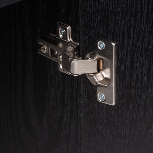 Amber & Emily Leander Black Fluted TV Stand Media Console, For TVs up to 75''