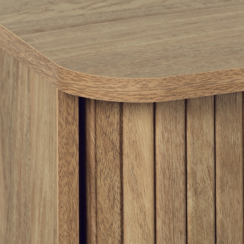 Amber & Emily Akira Light Wood Grain TV Stand Media Console, For TVs up to 75''