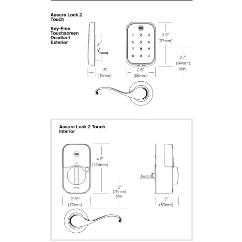 Yale Assure Lock 2 Touch with Wi-Fi - Key-Free - Oil Rubbed Bronze
