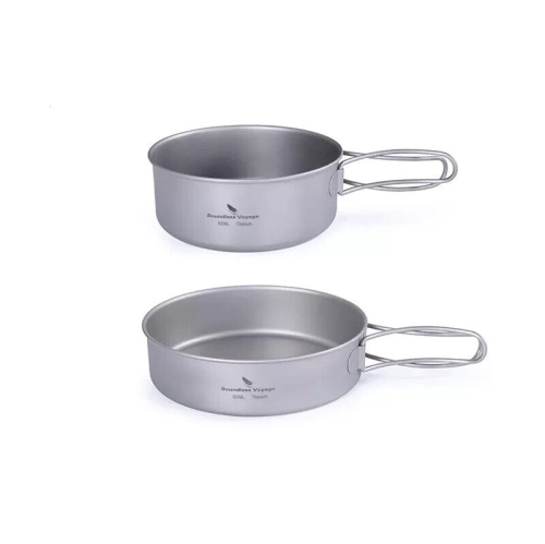 Boundless Voyage Titanium COOK SYSTEM | Ultralight Outdoor Camping Equipment Cookware | Stove, Pot Foldable Compact Outdoor