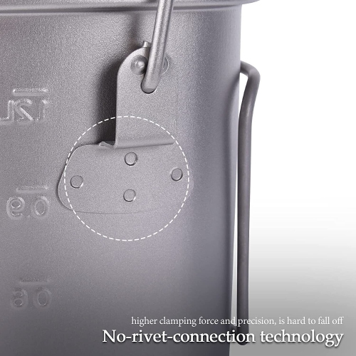 Boundless Voyage Titanium COOKWARE | Canteen Mess Kit with Lid and Folding Handles