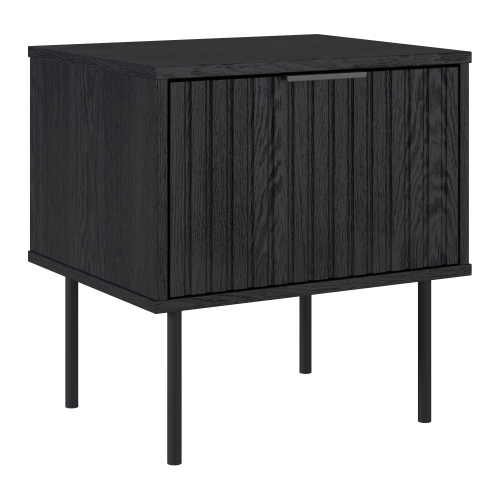 Amber & Emily Leander Black Fluted Side Table