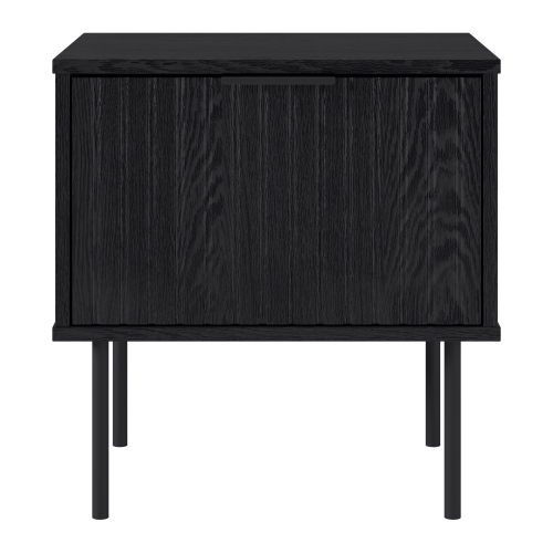 Amber & Emily Leander Black Fluted Side Table