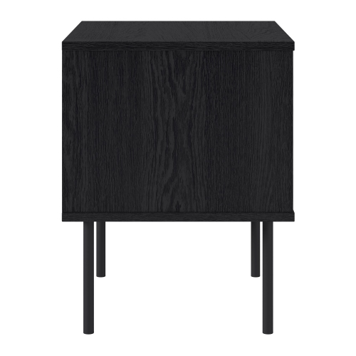 Amber & Emily Leander Black Fluted Side Table