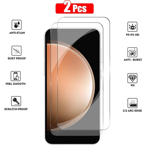 Verre trempé de XCRS avec écran tactile précis, protecteur d'écran pour  Galaxy S23 FE 5G de Samsung [paquet de 2]