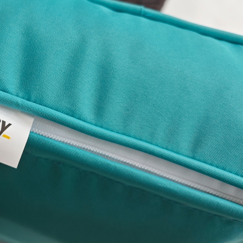 Outsunny 2 PCS Patio Wicker Ottoman Set, Two Square Outdoor PE Rattan Footrest with Removable Cushion, Freely Combined Furniture w/ Handle for