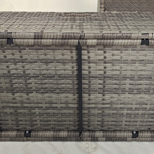 Outsunny Patio PE Wicker Garden Serving Cart with 2-Tier Shelf, Outdoor Wheeled Rattan Food Cart with Drawer, Handles, for Poolside, Garden, Mixed