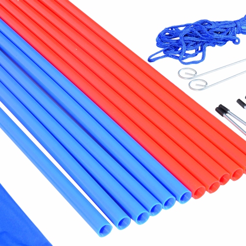 PawHut 12 PCs Dog Agility Equipment Set, Portable Dog Obedience Training Equipment with Weave Poles and Carrying Bag for Outdoor Play Run