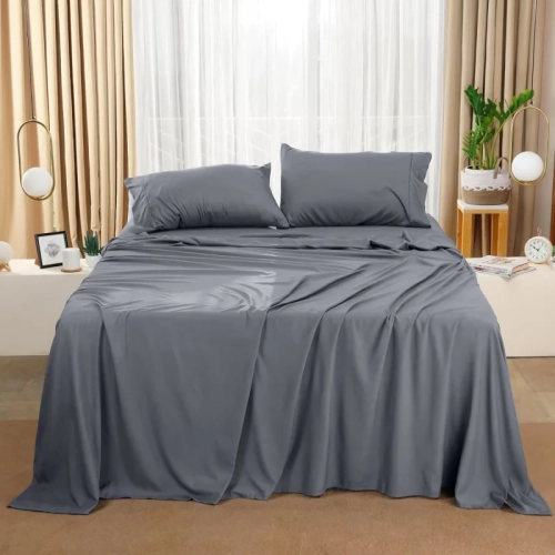 Soft Brushed Microfiber 4 Piece Queen Bedding Set - Shrinkage & Fade Resistant - Easy Care