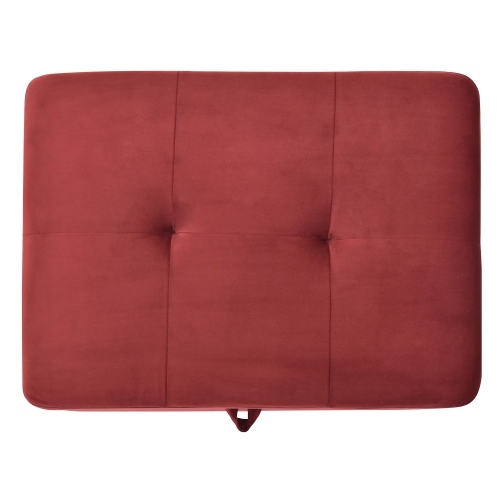 Monaco Burgundy Tufted Storage Ottoman