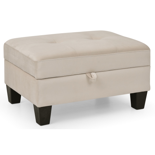 Monaco Beige Tufted Storage Ottoman