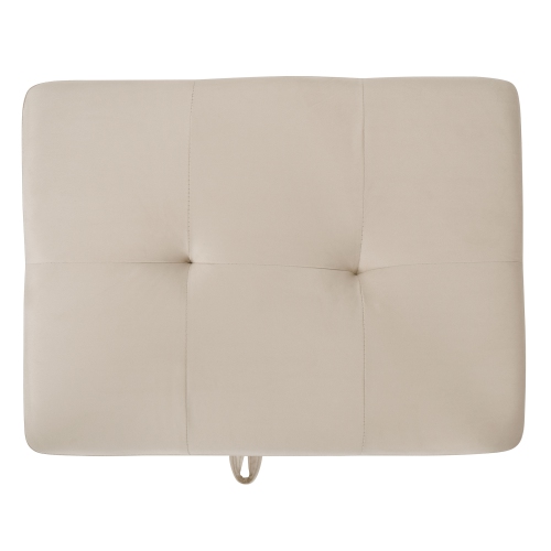 Monaco Beige Tufted Storage Ottoman