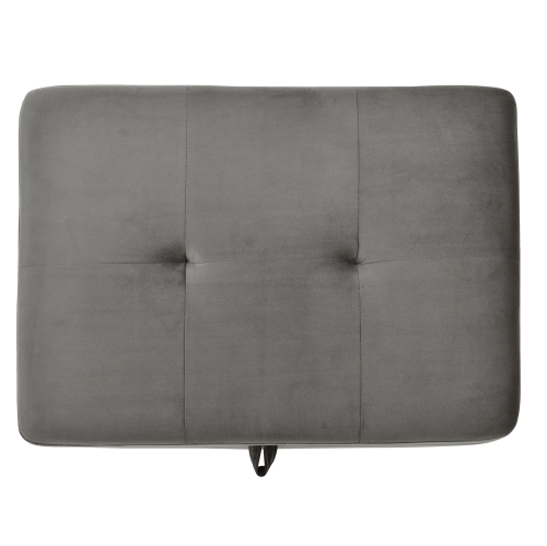 Monaco Gray Tufted Storage Ottoman